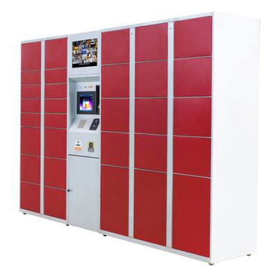 Intelligent white 28 doors electronic delivery smart gym cabinet parcel locker