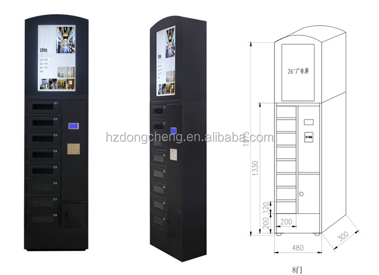 Customized 20 Doors Metal Cold Rolled Steel cell Phone Charging Locker Station