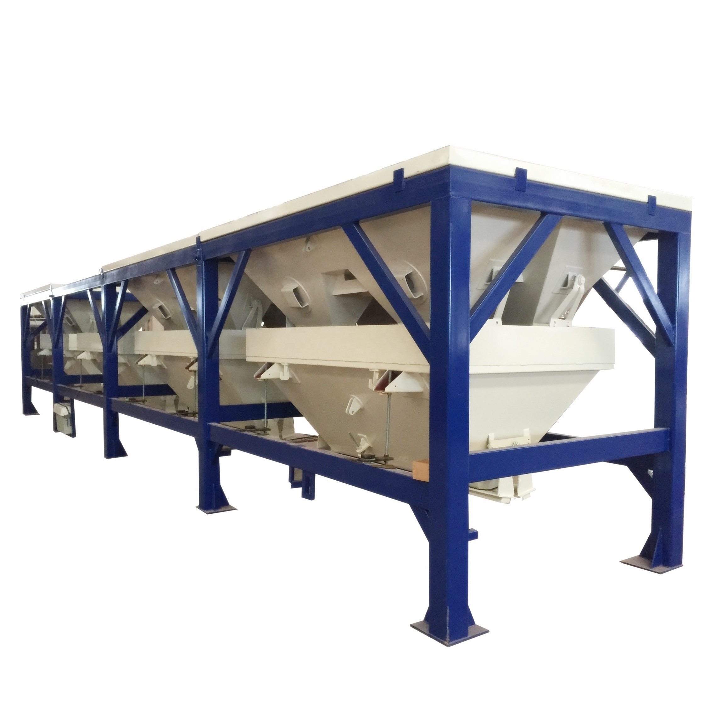 Concrete Batching Machine PLD1600 , Aggregate Bins , Aggregate Batching System , Aggregate Weighing System