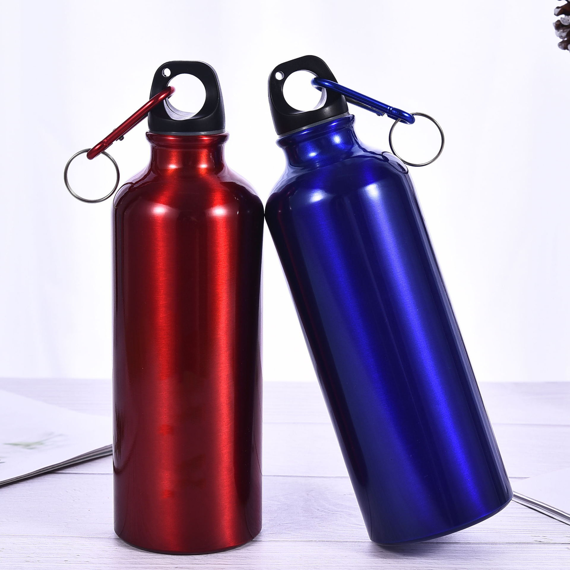 Single Wall 500ml 750ml Bottles Water Aluminum Water Bottle Custom Logo Stainless Steel Water Bottle With Logo