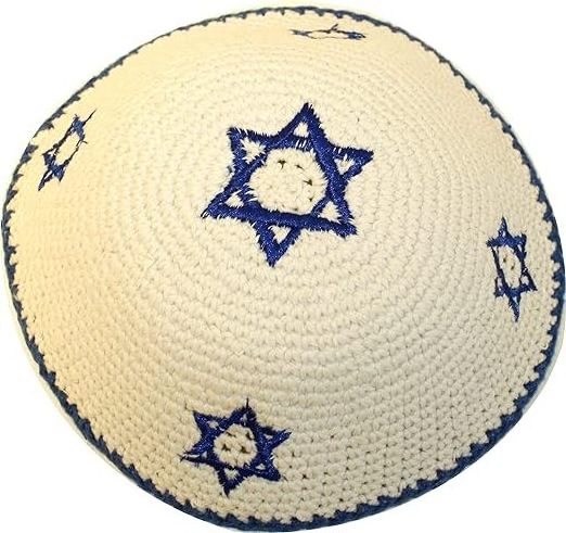 Wholesale DMC Handmade Advanced Customization Kippah Custom Logo crocheted Religious Kippah Hats Woven Kippot Jewish Kippah