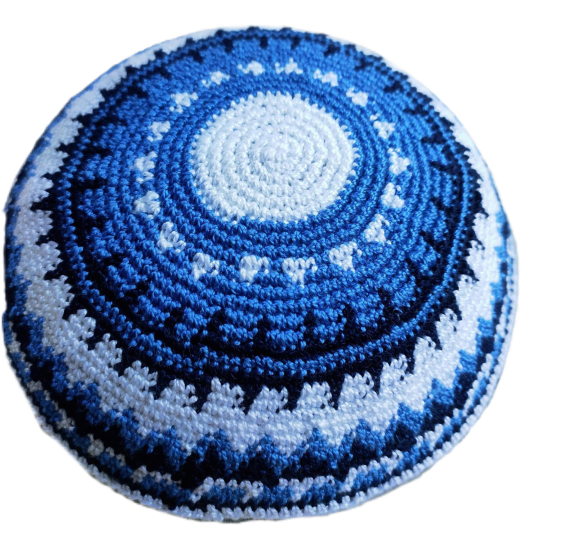 Flower Crochet Weaving Method Yarmulke Jewish Kippah Traditional Hand-Crocheted Jewish Kippah With DMC