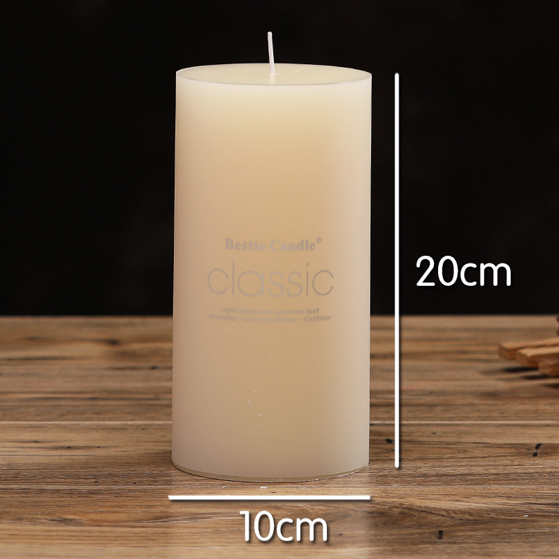 Wholesale Handmade Home Decorative White Private Label Pillar Scented Craft paraffin wax Candles