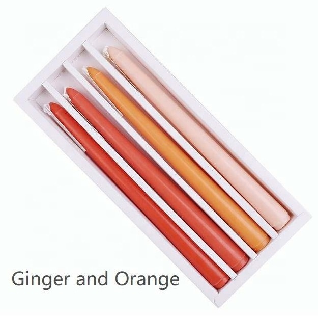 Wholesale 4pcs Nordic paraffin colorful Stick Candle kit for Wedding Birthday Party candle