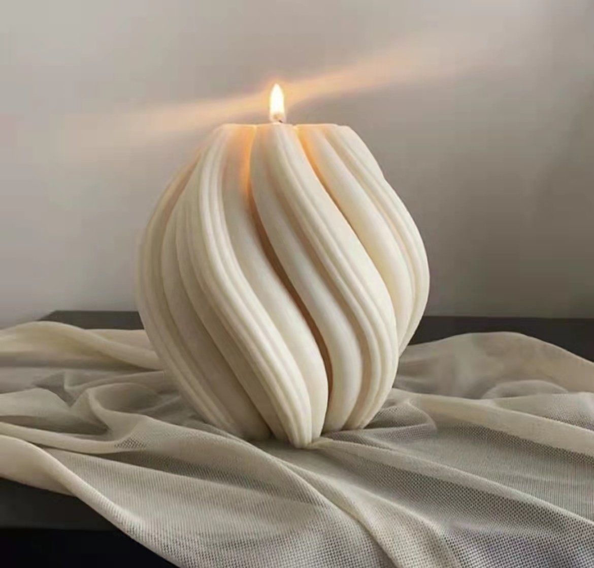 Swirl Aromatherapy Candle New Art Geometric Spiral scented candle