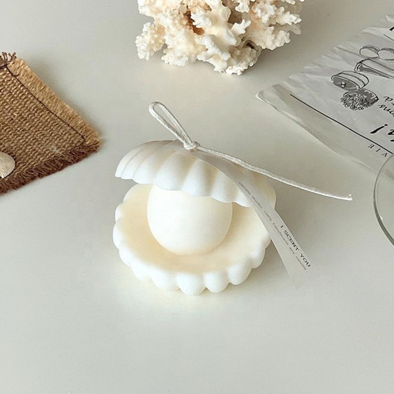 BEISI-SS6 Pearl shell Art Soy Wax Scented Candle for Home Decor