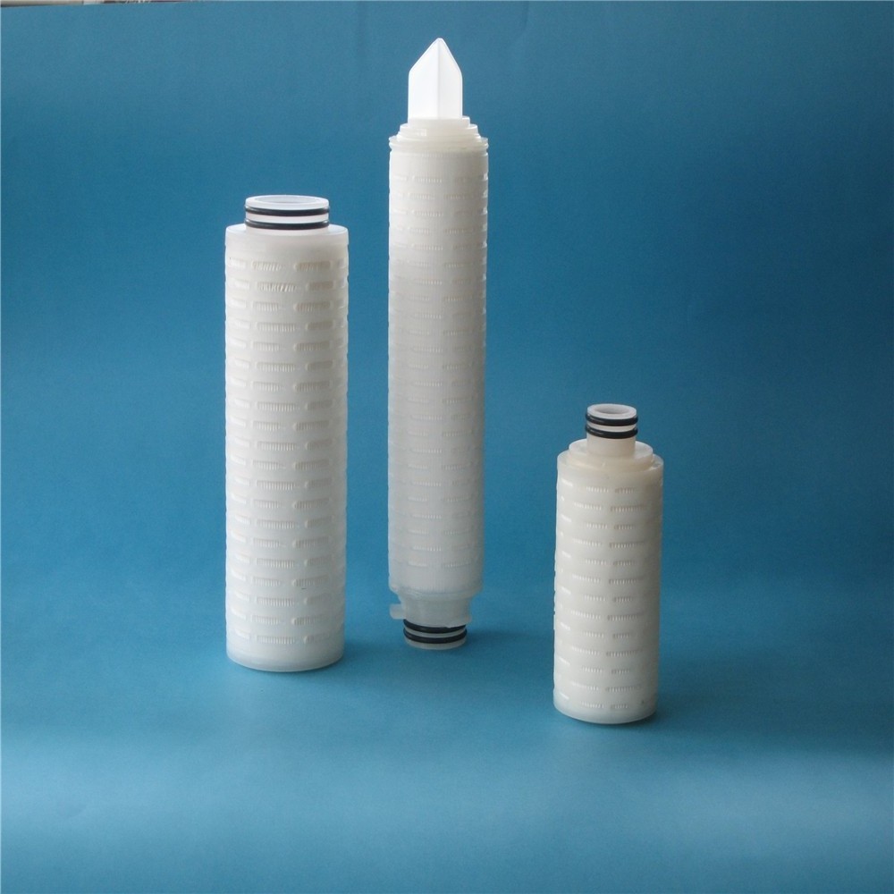 High Flow Water 5 Micron 5 10 20 Inch Air Cartridge Filter Pleated Ptfe Cartridge Filter