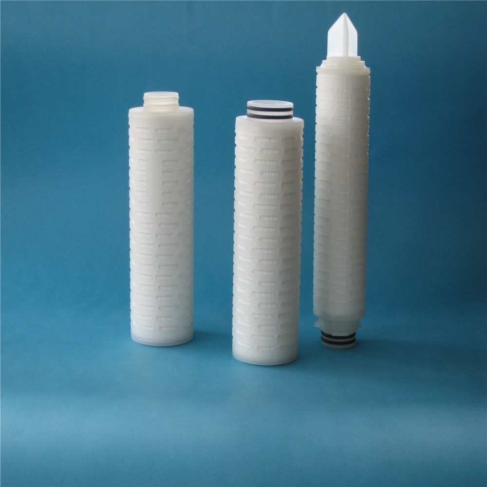 High Flow Water 5 Micron 5 10 20 Inch Air Cartridge Filter Pleated Ptfe Cartridge Filter