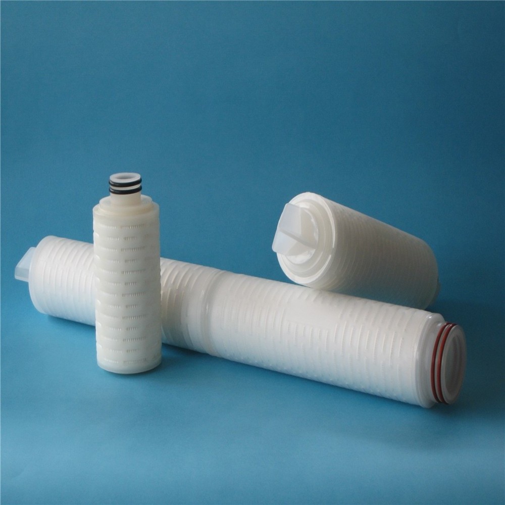 High Flow Water 5 Micron 5 10 20 Inch Air Cartridge Filter Pleated Ptfe Cartridge Filter