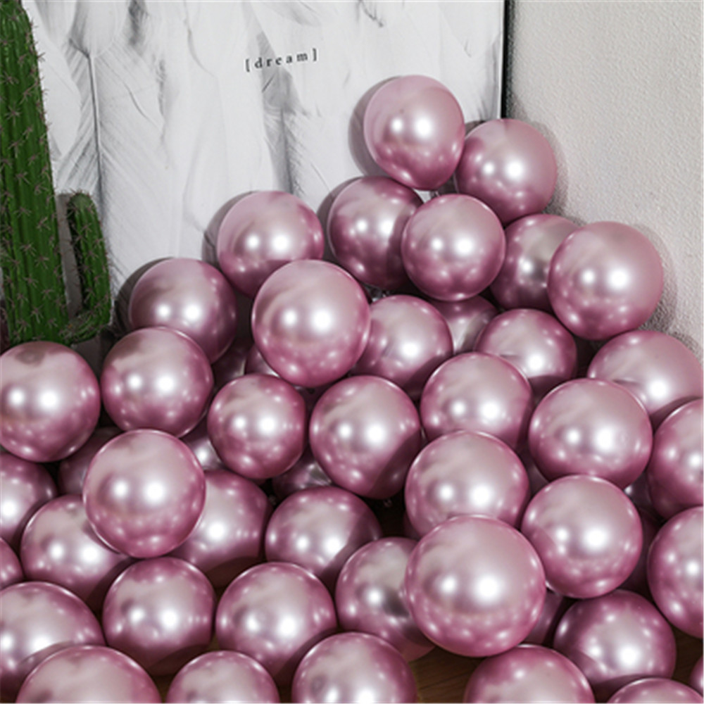 Wholesale Metalicos Globos 5/10/12Inch Chrome Round Qualatex Ballon Metallic Latex Balloon For Birthday Party Wedding Decoration