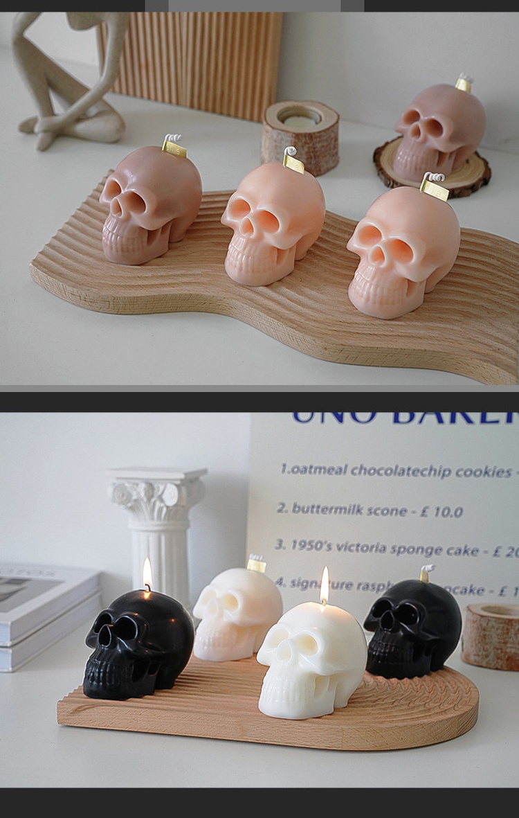 Creative Skull Candles Scented Soy Wax Candles For Halloween Home Decor Scented Candle