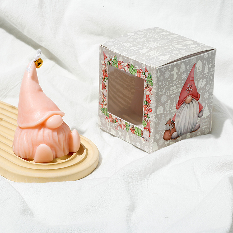 Novelty Christmas Gnome Shape Scented Aromatherapy Soy Wax Candle Party Festival Decoration Christmas Candles