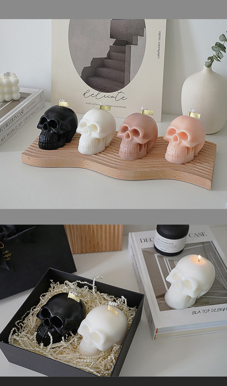 Creative Skull Candles Scented Soy Wax Candles For Halloween Home Decor Scented Candle