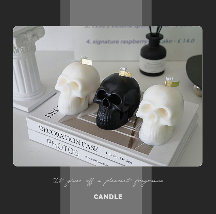 Creative Skull Candles Scented Soy Wax Candles For Halloween Home Decor Scented Candle