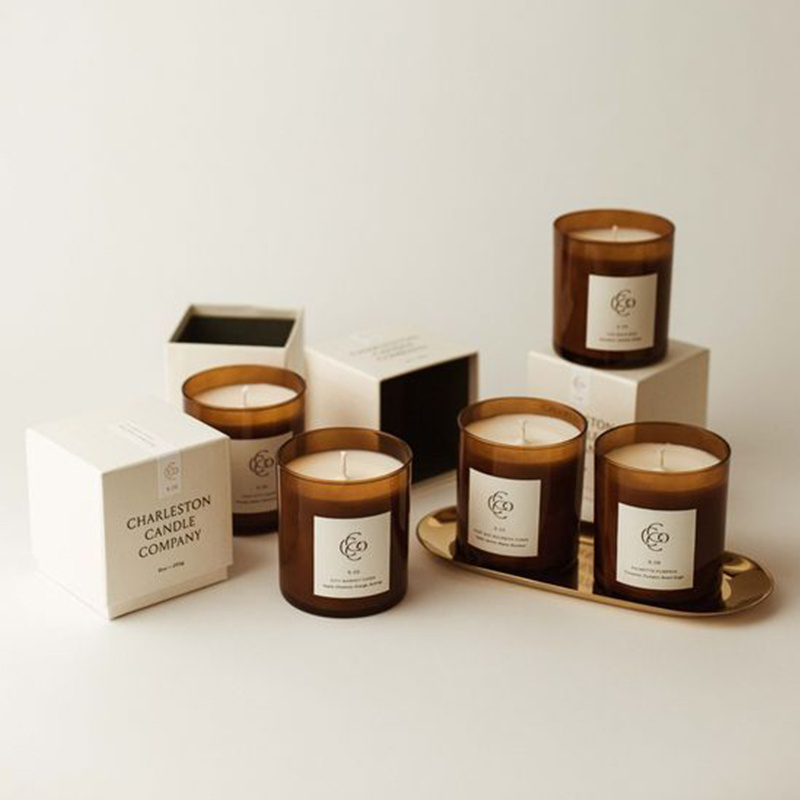 Luxury Private Label Custom Aromatherapy Aroma Scented Candle/Candels With Glass Jar Gift Box