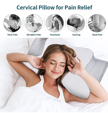 Adjustable Orthopedic Ergonomic Cervical Pillow Side Back Stomach Sleeper Contour Memory Foam Pillow for Neck Pain Relief