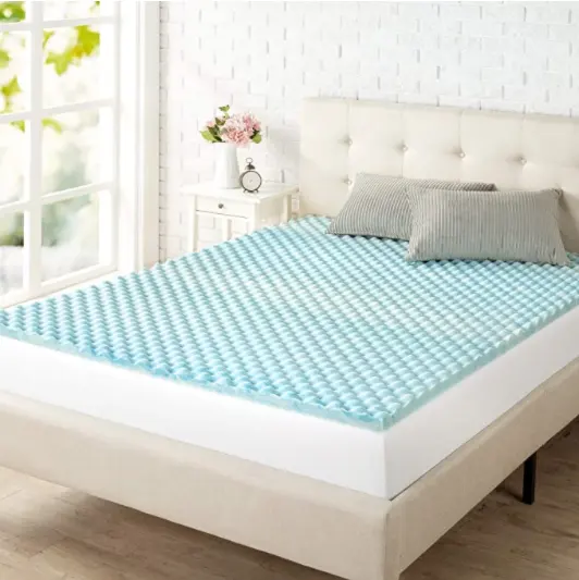 Queen Egg Crate Memory Foam Mattress Topper Twin Gel Infused Bed Topper CertiPUR-US Certified 1.5 Inch Mattress Topper