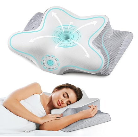 Adjustable Orthopedic Ergonomic Cervical Pillow Side Back Stomach Sleeper Contour Memory Foam Pillow for Neck Pain Relief