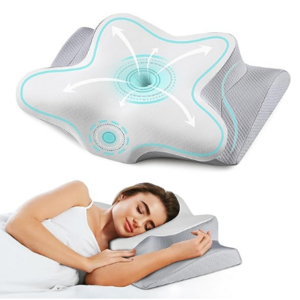 Adjustable Orthopedic Ergonomic Cervical Pillow Side Back Stomach Sleeper Contour Memory Foam Pillow for Neck Pain Relief