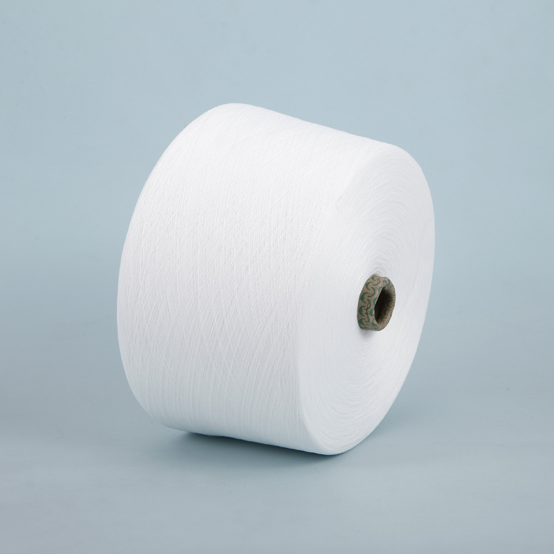 100% Polyester Virgin 60S Ring Spun Yarn High Count High Twist And High Tenacity Raw White Yarn