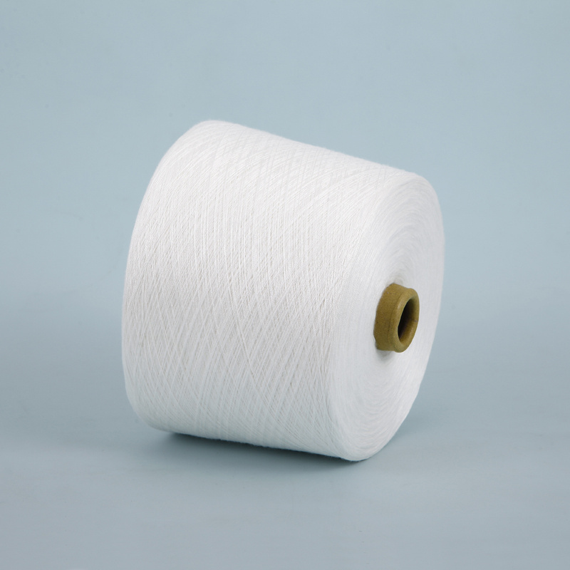 100% Polyester Virgin 60S Ring Spun Yarn High Count High Twist And High Tenacity Raw White Yarn