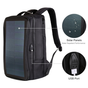 Drop shipping HAWEEL Flexible Solar Panel 12W Power Backpack Laptop Bag with Handle and USB Charging Port outdoor backpack