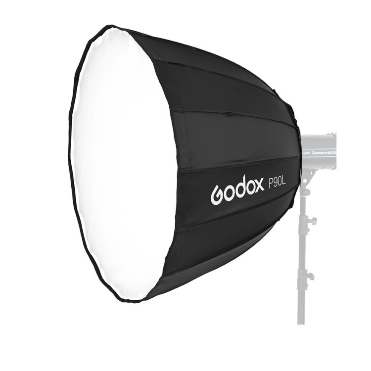 Godox P90L Diameter 90cm Parabolic Softbox Reflector Diffuser for Studio Speedlite Flash Softbox