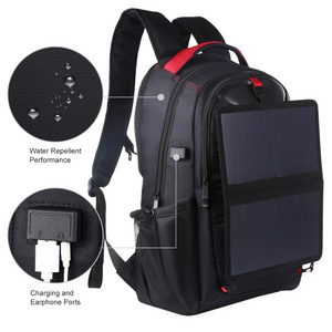 Drop shipping HAWEEL 14W Foldable Removable Solar Power Outdoor Portable Dual Shoulders Laptop Backpack outdoor backpack bag