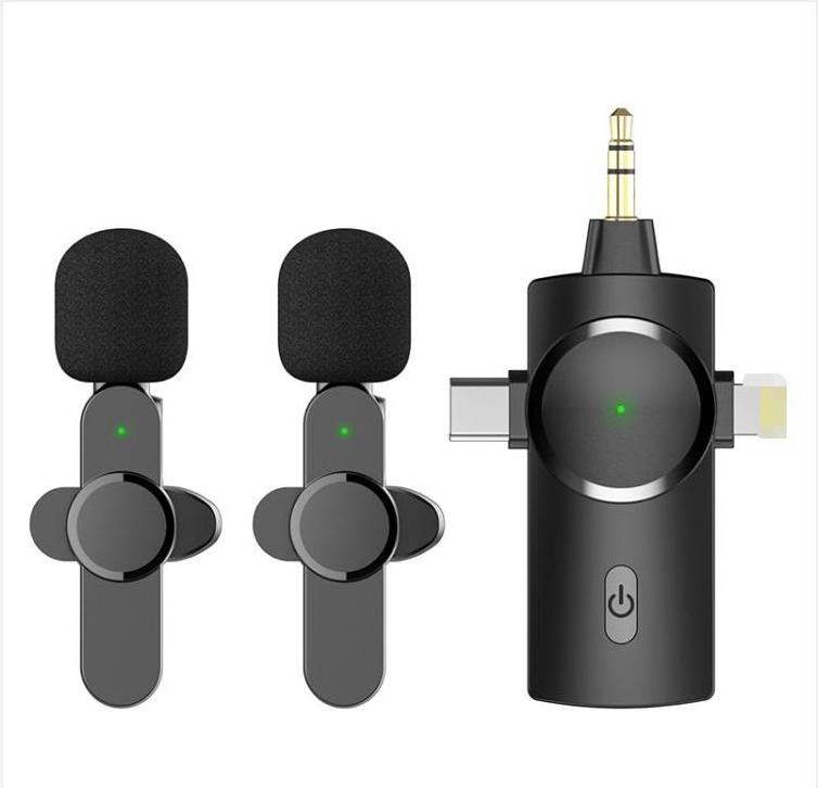 New Arrival Ap031-2 3 In 1 Noise Reduction Lavalier Mini Wireless Microphone With Mic Portable USB Microphone