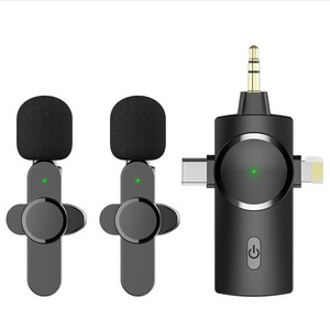 New Arrival Ap031-2 3 In 1 Noise Reduction Lavalier Mini Wireless Microphone With Mic Portable USB Microphone