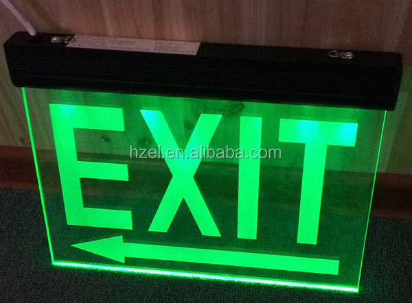 Aluminum Material End Cap Led Exit Sign Emergency Light Exit Sign Light