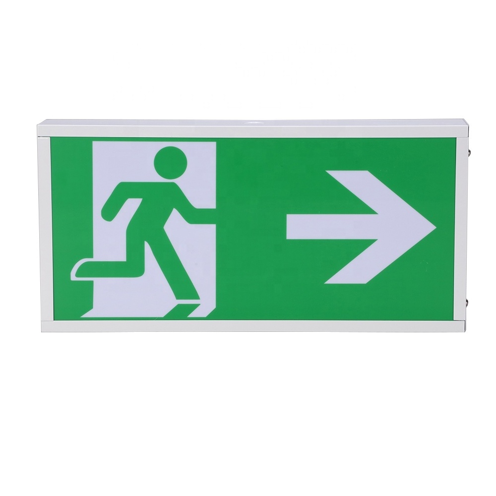 CE Approval Rechargeable Battery Operated Escape Exit Sign Emergency Light Rechargeable