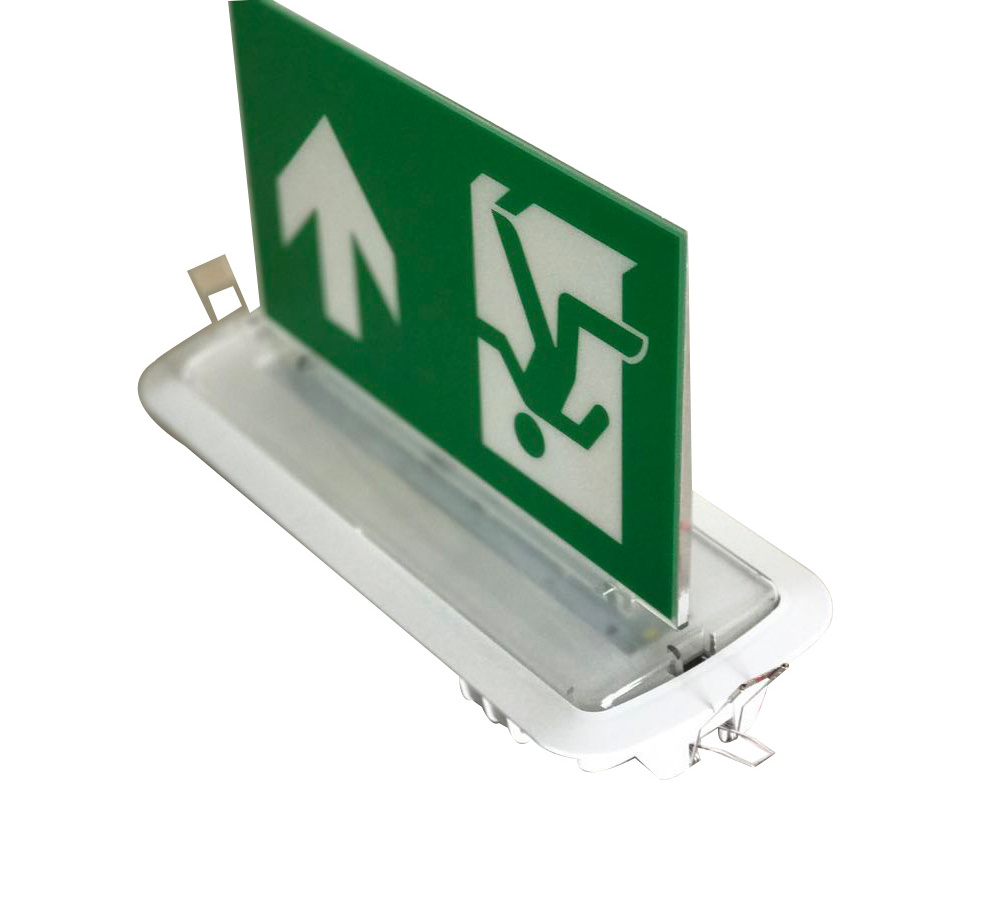 Small Size Double sides LED Emergency Ceiling Recessed Exit Sign Light