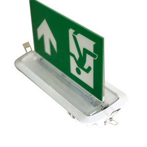 Small Size Double sides LED Emergency Ceiling Recessed Exit Sign Light