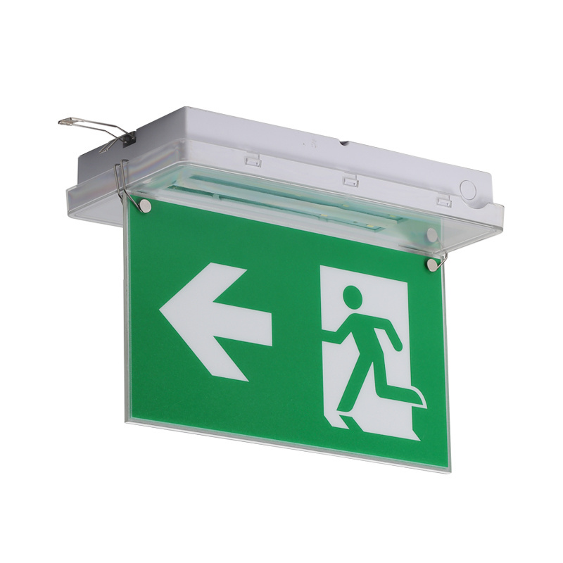 Factory Custom Best Quality Built-in Battery Rechargeable LED Exit Sign Emergency Light