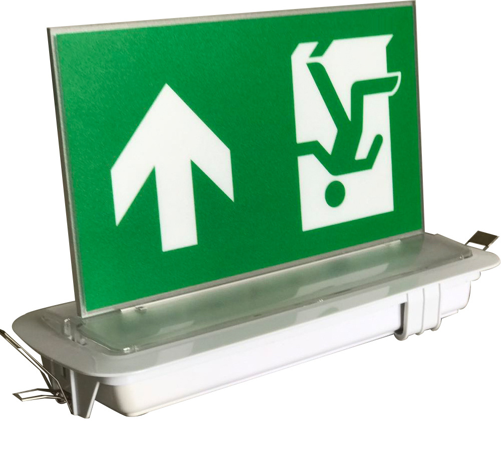 Small Size Double sides LED Emergency Ceiling Recessed Exit Sign Light