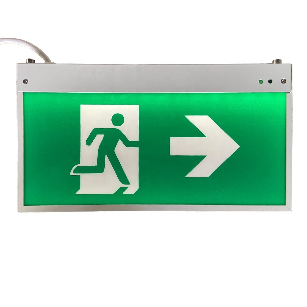 Exit Sign Emergency Light Led Rechargeable Fire Battery Operated Led Emergency Light Exit Sign For Building