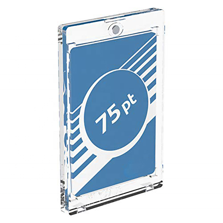 75PT Transparent PVC Thick plastic Custom Personalized Magnetic Card Holders for Game Card