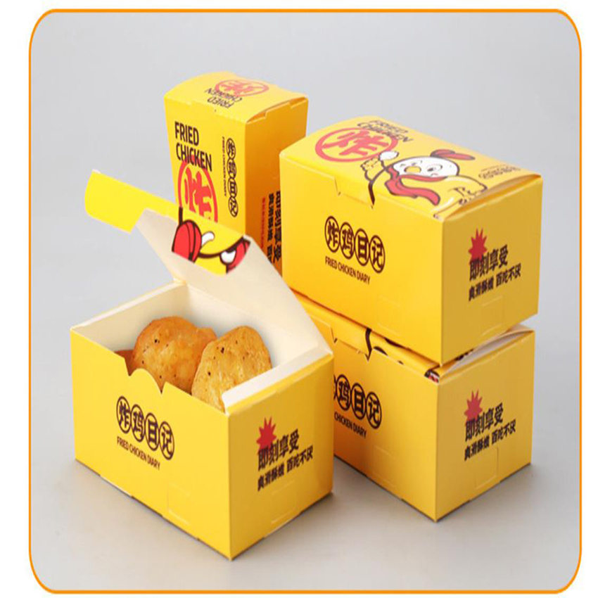 Disposable environmentally friendly Korean fried chicken fast food packaging box Hamburger chicken rice flower takeaway box