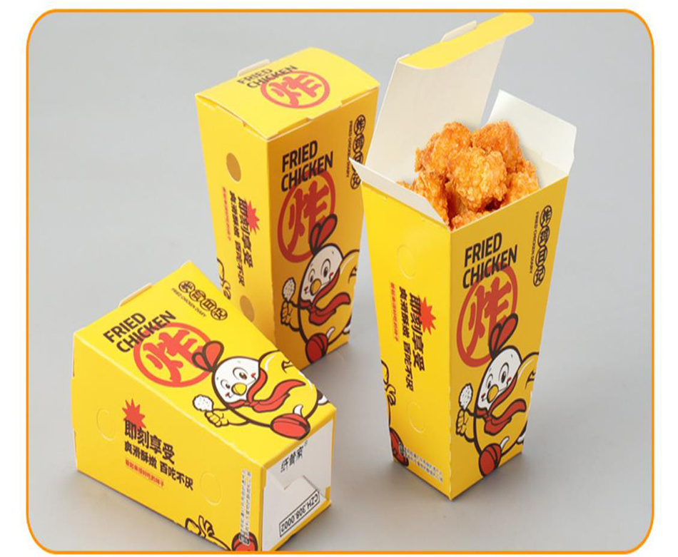 Disposable environmentally friendly Korean fried chicken fast food packaging box Hamburger chicken rice flower takeaway box