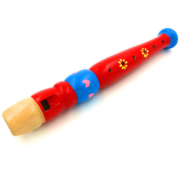 wood colorful Kids music toy musical instrument piccolo flute