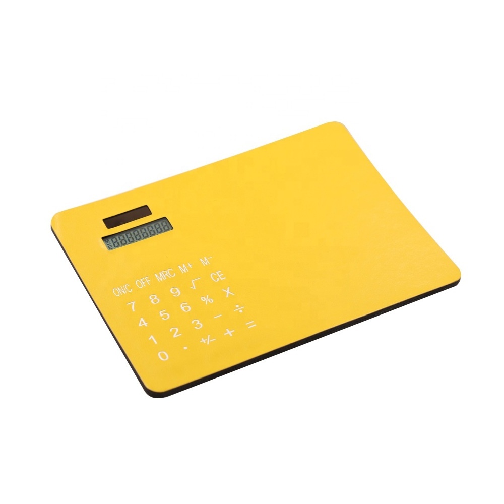 Copllent Multi Function Electronic Calculator Mouse Pu Solar Calculator Gift Logo Printed Promotional Digital Calculator