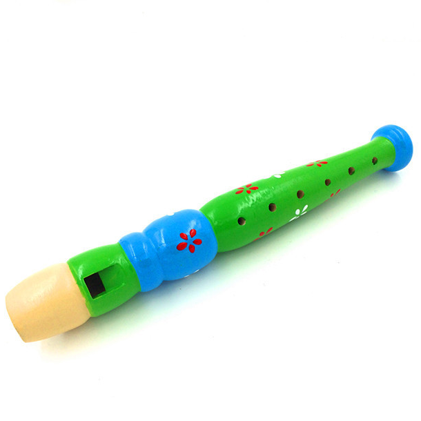 wood colorful Kids music toy musical instrument piccolo flute