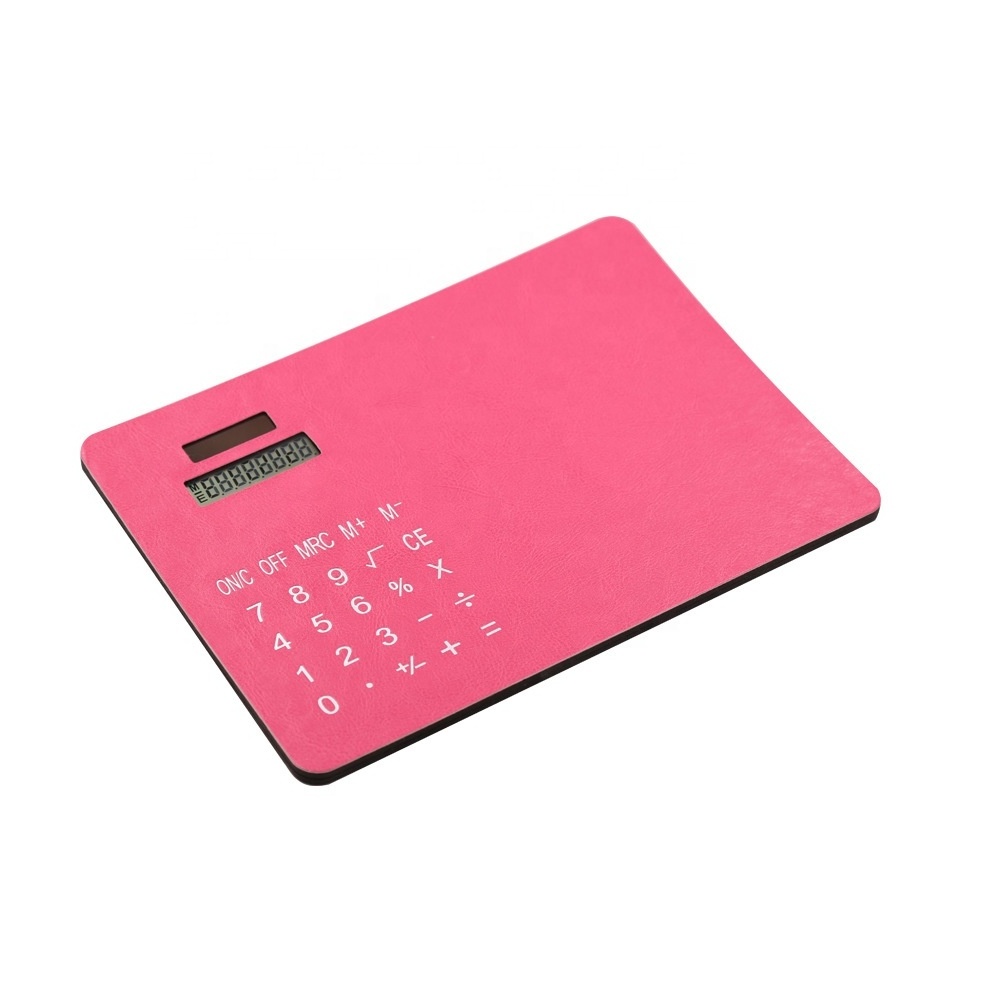 Copllent Multi Function Electronic Calculator Mouse Pu Solar Calculator Gift Logo Printed Promotional Digital Calculator