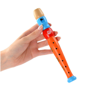 wood colorful Kids music toy musical instrument piccolo flute