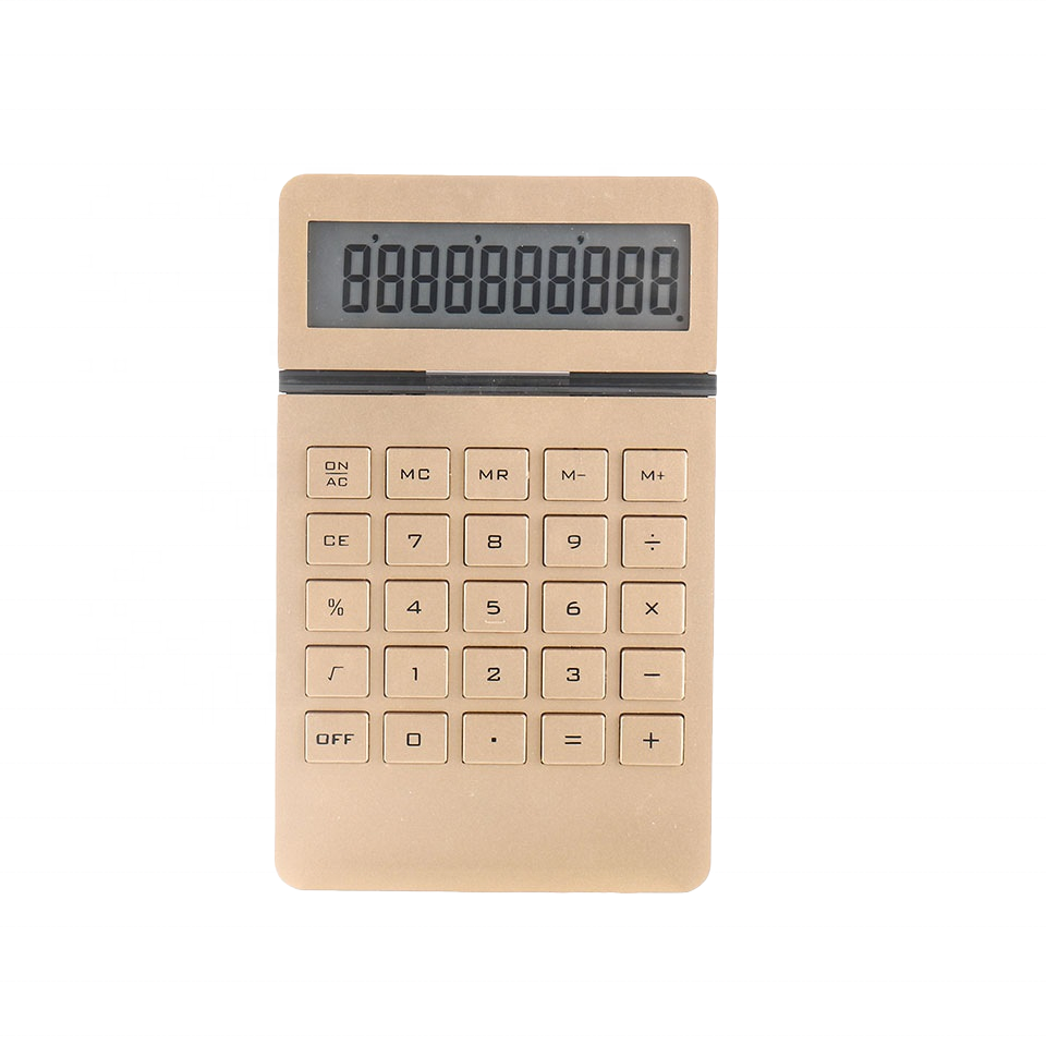 Copllent Manufacturers Sell Electronic Calculator 10 Bit Electronic Desk Calculator Black Computer Gold Color Digital Calculator