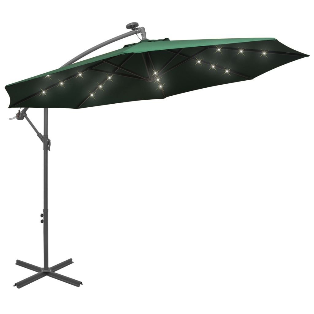 High quality Garden Parasol Banana Umbrella With LED Lighting