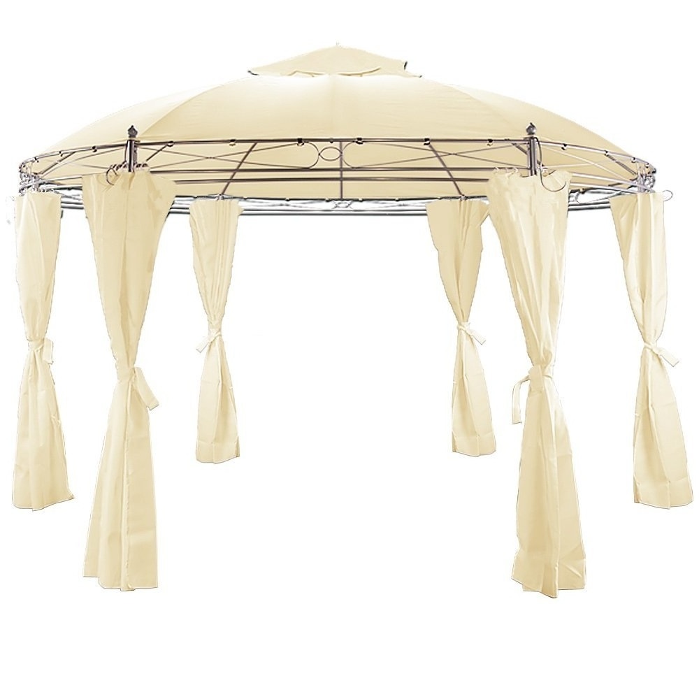 Good Quality  New Arrivals Deluxe Steel Frame Round Gazebo Sidewalls Gazebo Outdoor