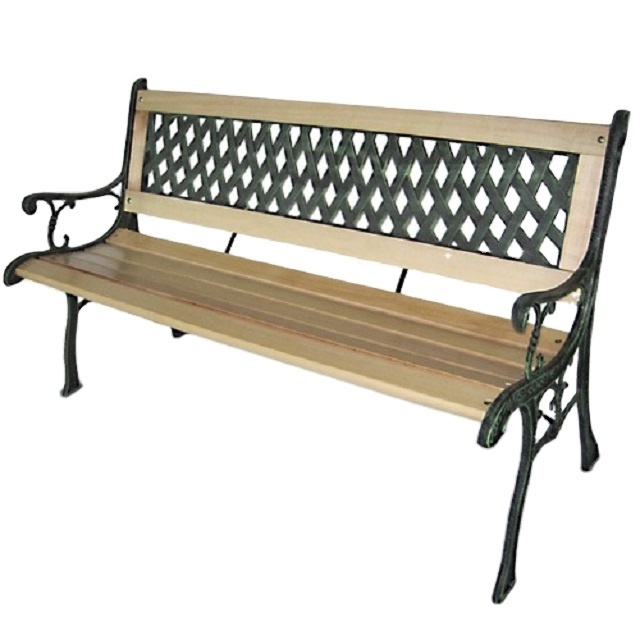 Cheap Modern Traditional Wood And Metal Park Benches With Back