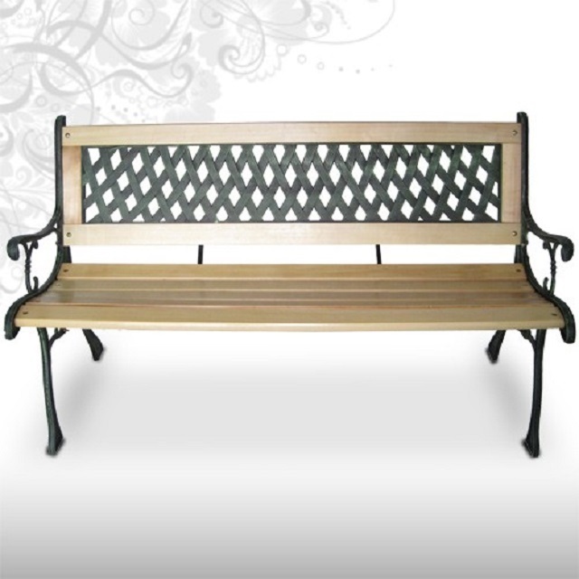 Cheap Modern Traditional Wood And Metal Park Benches With Back